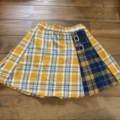 150センチチェック柄 プリーツスカート