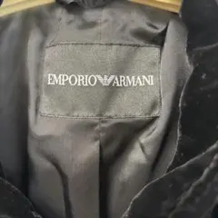 【3/22までセール】EMPORIO ARMANIブラックベルベットロングコートのサムネイル