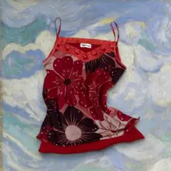 Y2K フェアリーグランジ 大判花柄 レース キャミソール 平成ギャル 00s