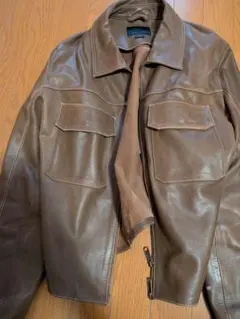 ZARA LEATHER COLLECTION ブラウンレザージャケットのサムネイル
