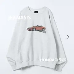 JEANASIS ジーナシス【Honda】スウェットプルオーバーLS グレー