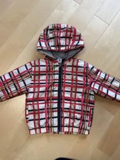 プチバトー　チェックコート　裏地あり　94, 104, 110cm