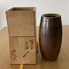 備前焼✨ 末石泰節 四方 花瓶 花器 花入 フラワーベース 華道 生花 共