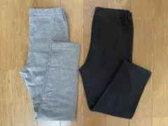 【Kanayanta様専用】ユニクロ 10分丈グレー、7分丈黒 レギンス120