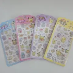 数量限定 韓国限定 正規品 ポケモン ボンボンドロップ風シール 4種セット