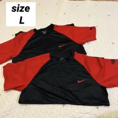 『スポーツウェア2点セット』Nike Dri-FIT 半袖Tシャツ 紺色、赤色