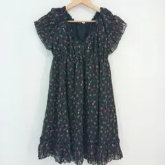 HYSTERIC GLAMOUR シフォンフリルワンピース レトロ花柄 ★