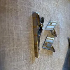 dunhill ダンヒル ネクタイピン カフス セット シルバー ゴールド