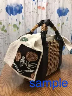 ミナペルホネン  カゴバッグ用カバー 被せ ハンドメイド リバーシブル リバティ