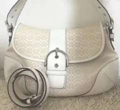 COACH コーチ　シグネチャー　ワンショルダーバッグ　ソーホー　ストラップ付き