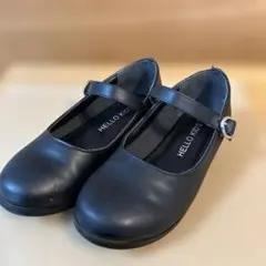 子供用　フォーマル　ストラップシューズ　黒　19cm