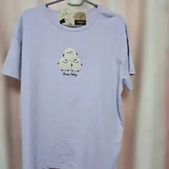 ★★新品タグ付き★シマエナガ★Tシャツ★L★パープル★★