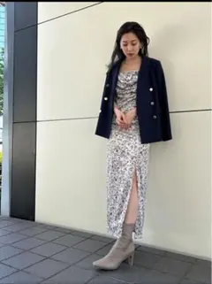 美品【スナイデル】ベロアプリントキャミワンピース