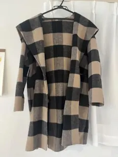 ミラオーウェン チェック柄 ロングコート