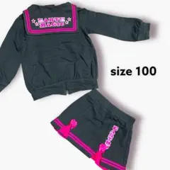 アースマジック セーラー プリント パーカー プリーツ スカート セットアップ