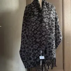 マウジー　新品タグ付き♡レオパード柄ストール グレーとブラック豹柄アニマル柄