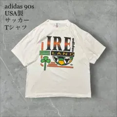 adidas 90s USA製 IRELAND サッカーTシャツ 万国旗タグ