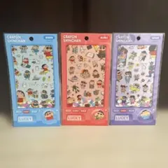 クレヨンしんちゃん　　　ラッキーステッカー　　　3種セット