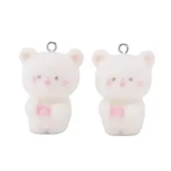 羊毛フェルト クマのチャーム 1個セット