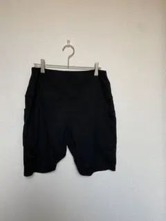 ブラック 【XL】ショート パンツ ズボン 黒 ストレッチ マタニティ 腹巻