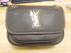 SAINT LAURENT風　ダークブラウン ショルダーバッグ