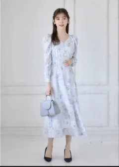 マーメイドラインニュアンスラインフラワーワンピース トッコクローゼット