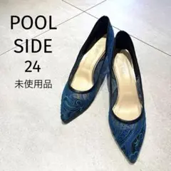 未使用★POOLSIDE★シアーパンプス　メッシュ　総柄　ペイズリー　花柄のサムネイル