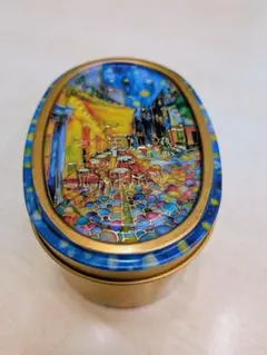 【空き缶】青山デカーボ　大ゴッホ展　 夜のカフェテラス　ゴッホ　缶　お菓子缶
