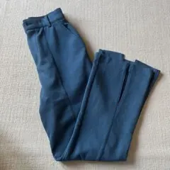 JEANASIS ブルー フレアパンツ 裾スリット付き