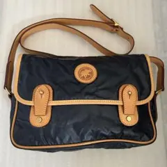 希少✨HUNTING WORLD ショルダーバッグ デニム レザー ロゴ - メルカリ