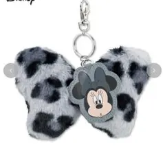 p*o様 ミニーマウス ヒョウ柄キーホルダー