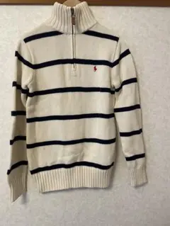 ラルフローレン　150ジッパー付きハイネックセーター　綿100