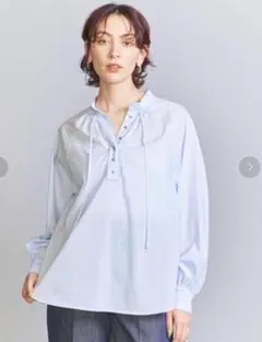 BEAUTY&YOUTH ライトブルー プルオーバーシャツ 長袖