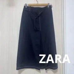 ZARA ネイビー　ロングスカート
