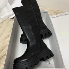 ブラック ロングブーツ 23.0サイズ