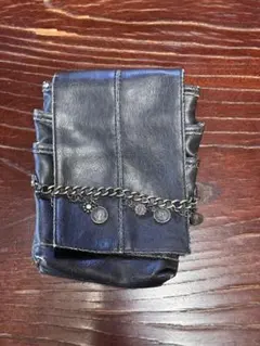 Y2K 00s ビンテージ風 多機能ポーチ シザーバッグ 3WAY チェーン付