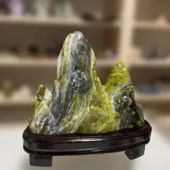 チベット高原の東北部の青海 七色石然石鑑賞石紋石景 色石置物 自然