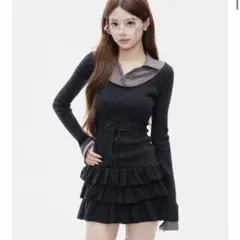 andwang Allure Cable Shirt Dress
