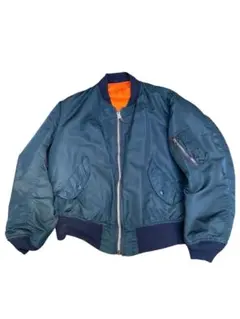 希少】90s アルファ MA-1 USA製 ネイビー Lサイズ ビンテージ