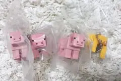 マインクラフト　ガチャ　スイングマスコット4点セット