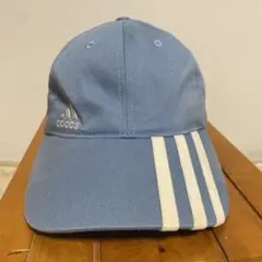 adidas キャップ ライトブルー 3ストライプ