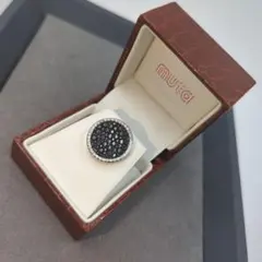 極美品 muta ムータ ブローチ ピアス ラインストーン 箱付き