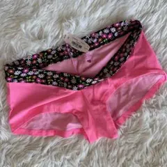 ビクトリアシークレット　ピンク ボクサーショーツ 花柄ウエストバンド　S/P