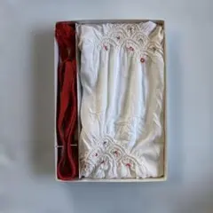 【新品・未使用】帯揚げ 帯締め セット　白×赤　フォーマル・卒業式にも