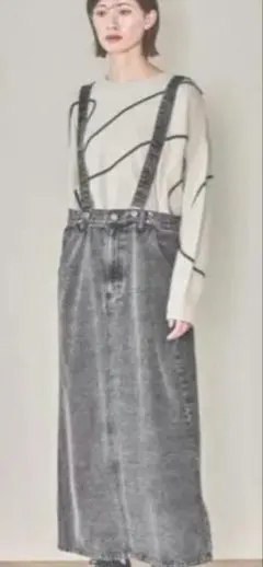 LAKOLE 2WAYデニムジャンスカ　ブラック Mサイズ
