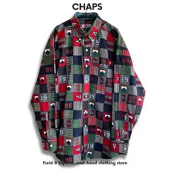 CHAPS ラルフローレン 90s 総柄 ボタンダウン シャツ M