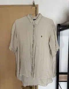 Ralph Laurenラルフローレン リネン100% 半袖シャツ XL