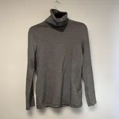 ボーダー　タートルネック セーター　無印良品　L