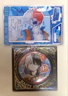 僕のヒーローアカデミア　轟焦凍　バースデイ　名場面ジオラマフィギュア　缶バッジ