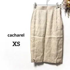 キャシャレル リネン混 タイトスカート ベージュ XSレナウン製 ヴィンテージのサムネイル